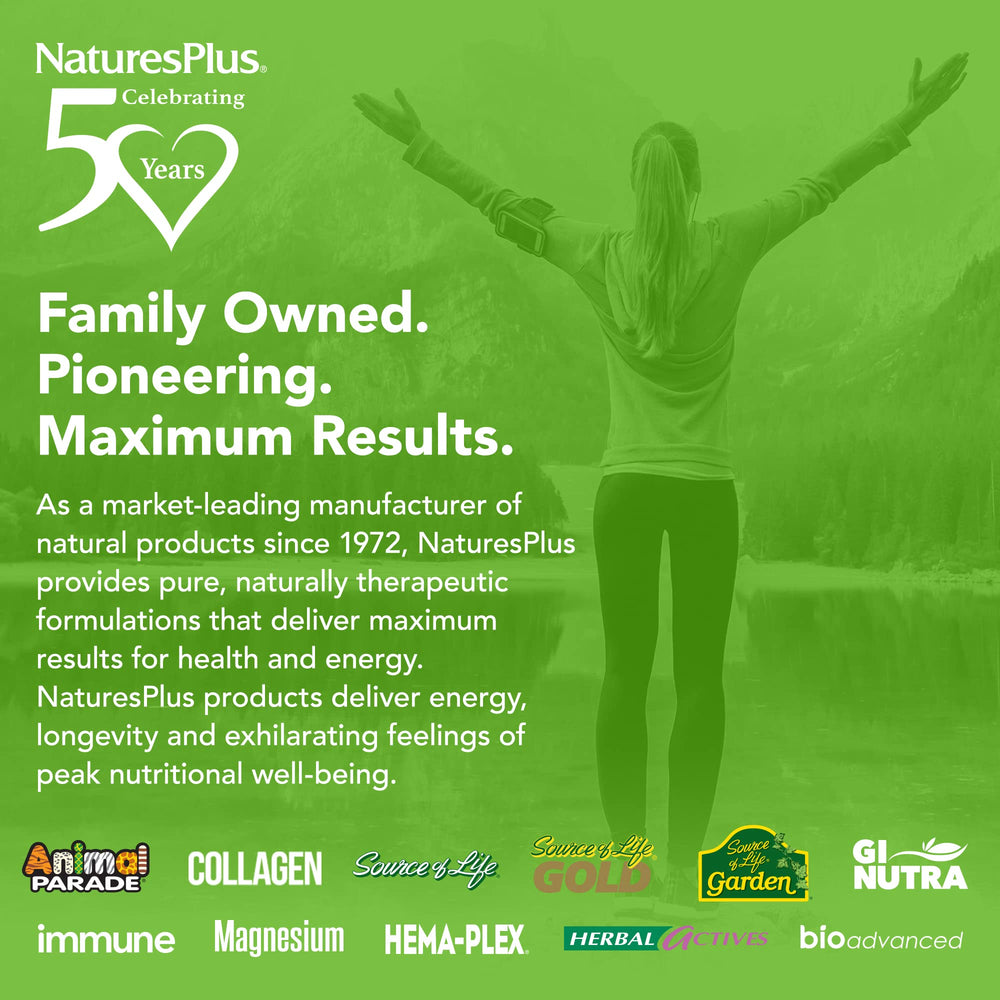 NaturesPlus Gummies serving suggestion image conveys easy daily routine