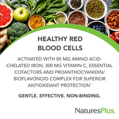 Hema-Plex Iron bottle label showing vegan and gluten-free formula