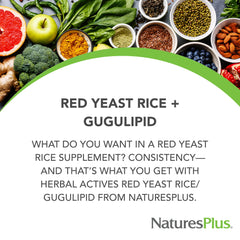 NaturesPlus Herbal Actives Gugulipid capsules highlight the proprietary extract for vitality.