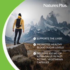 NaturesPlus Herbal Actives packaging showcases vegan capsule format and cGMP manufacturing.
