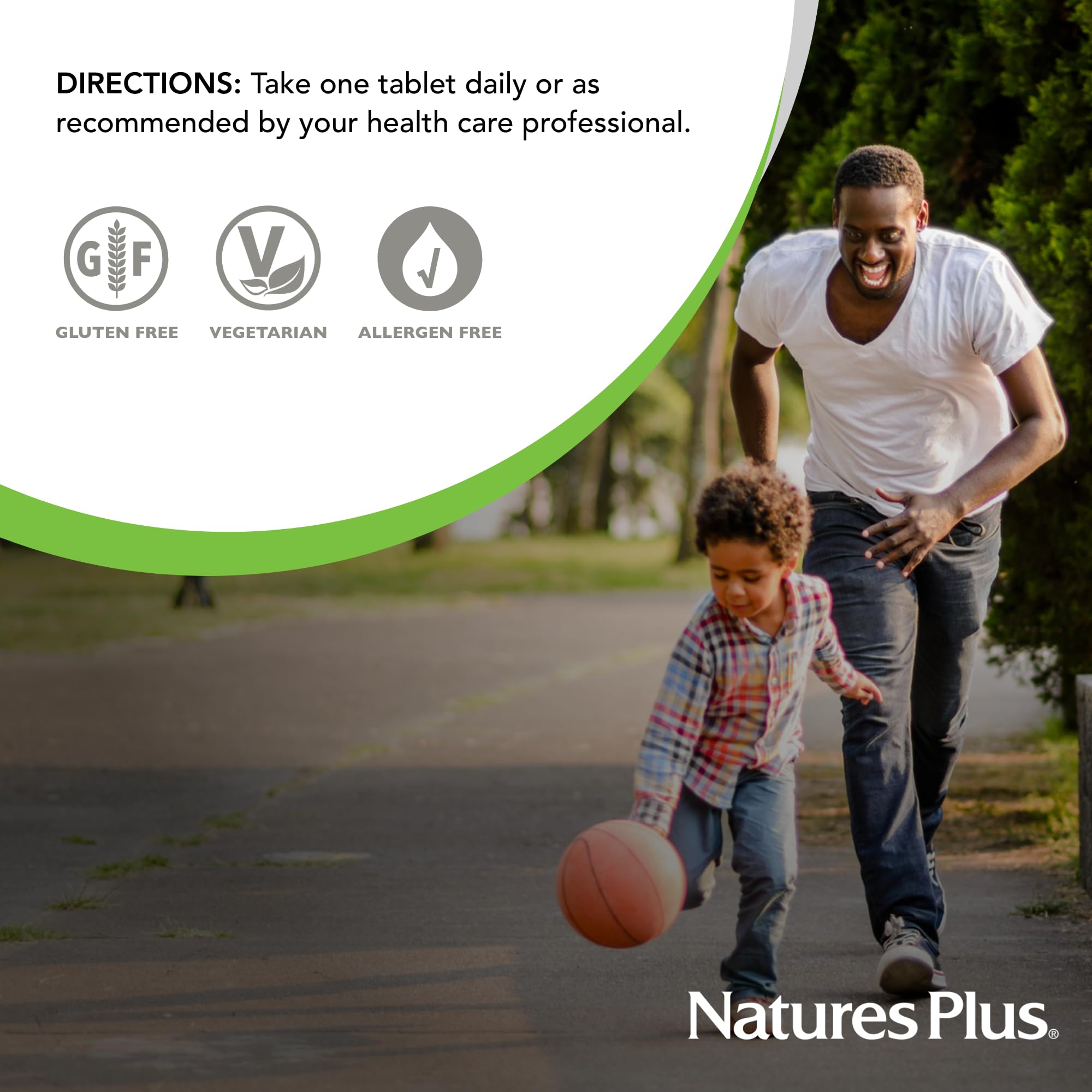 Extended-release tablet visual indicating steady nutrient delivery from NaturesPlus product