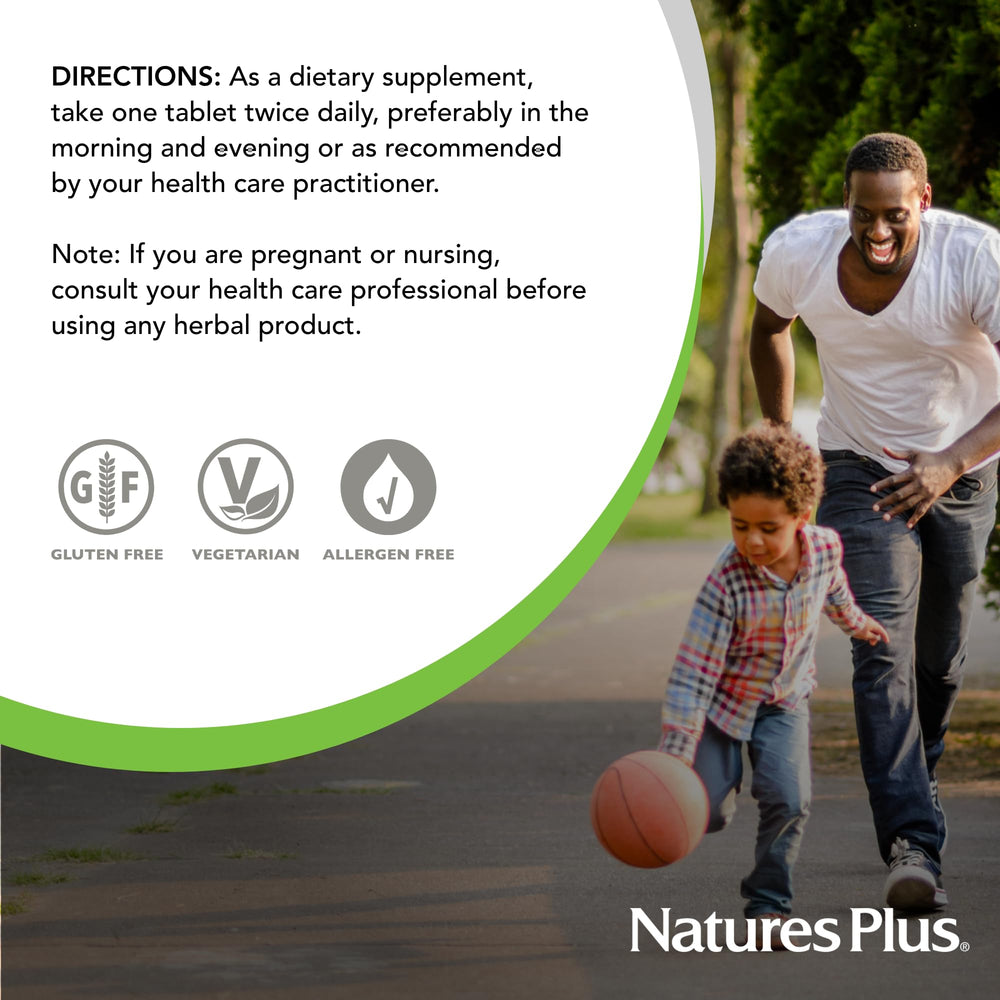 NaturesPlus Herbal Actives St John's Wort nutrition facts showing 60 servings