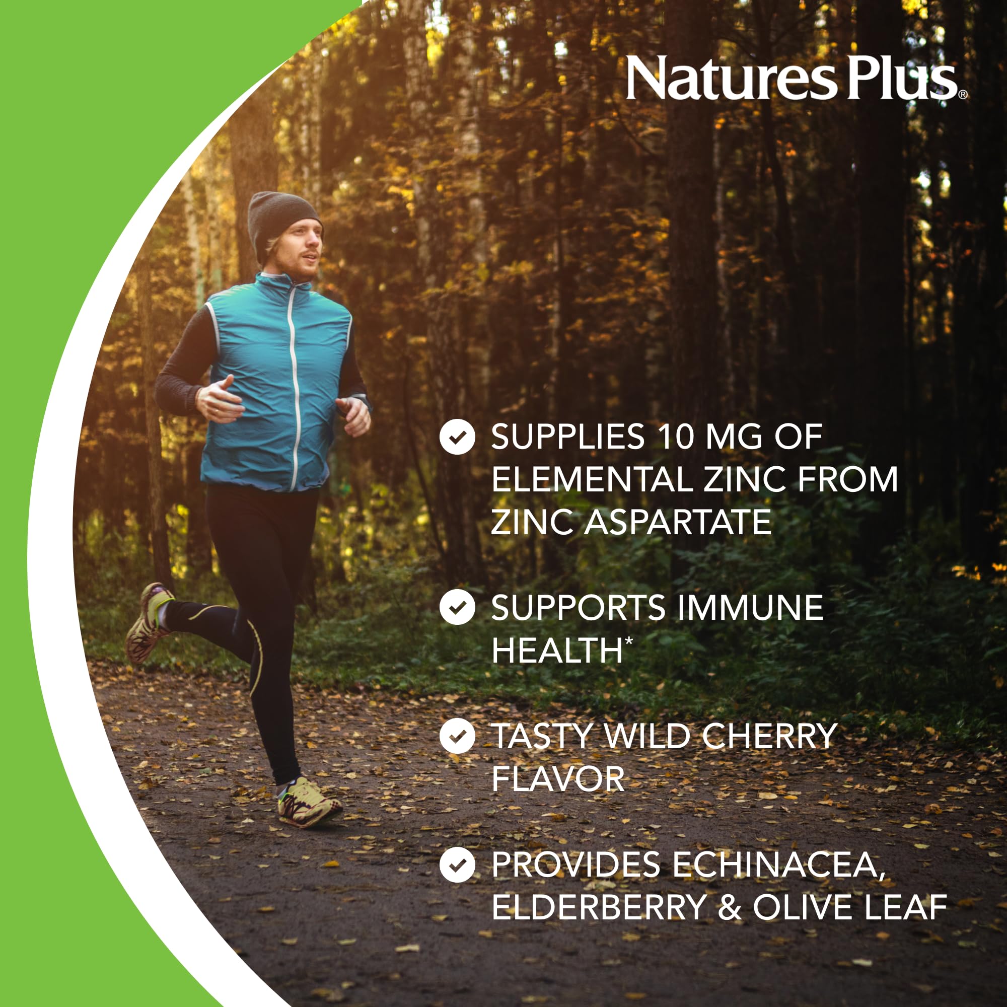 NaturesPlus ImmunActin botanicals elderberry and echinacea visual detail