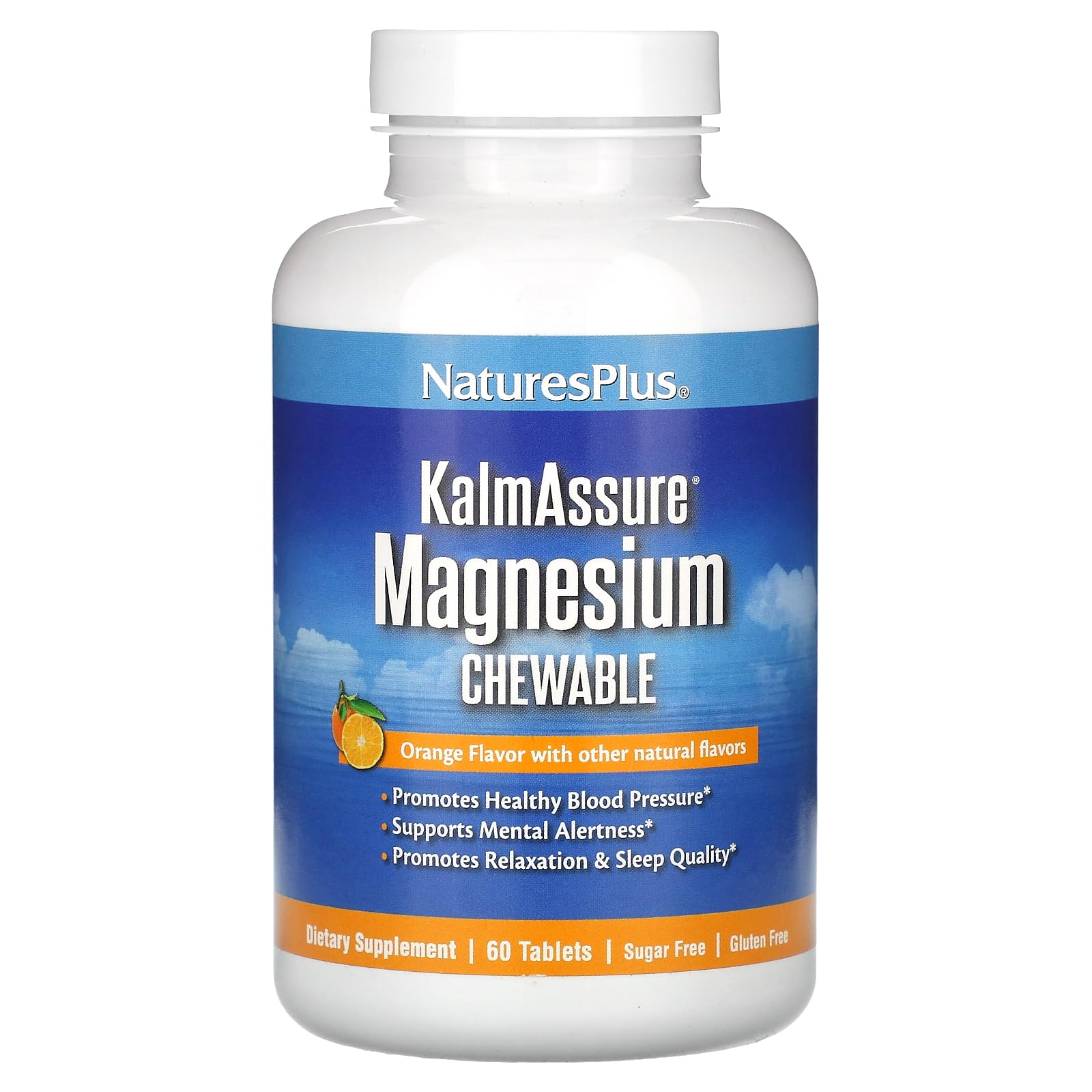 NaturesPlus KalmAssure magnesium bottle promotes calm and well-being