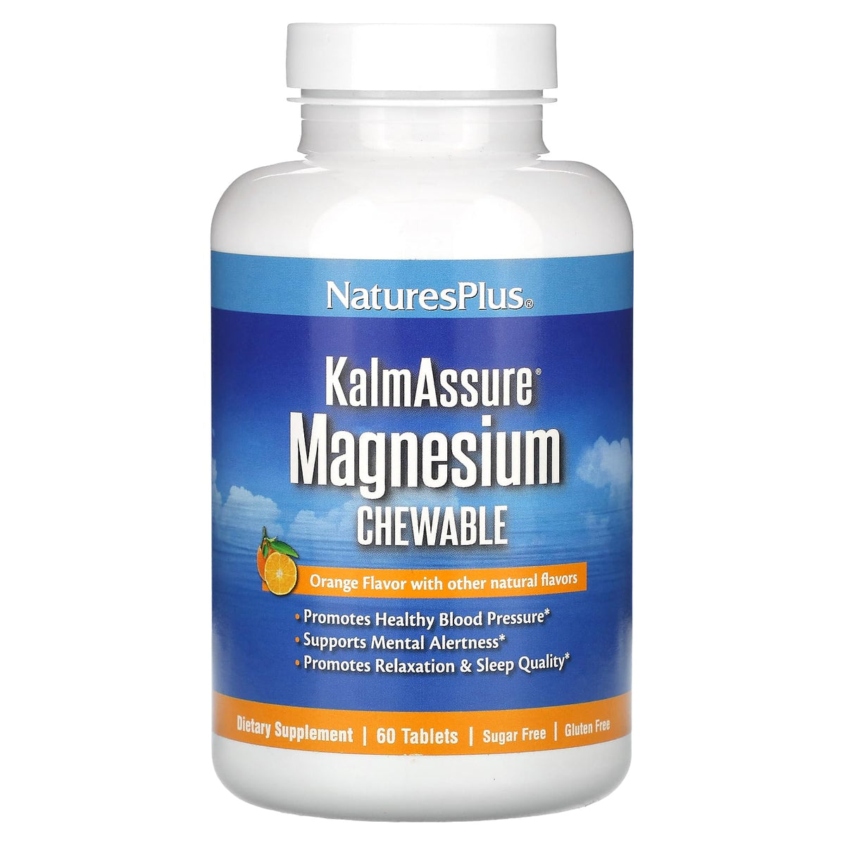 NaturesPlus KalmAssure magnesium bottle promotes calm and well-being