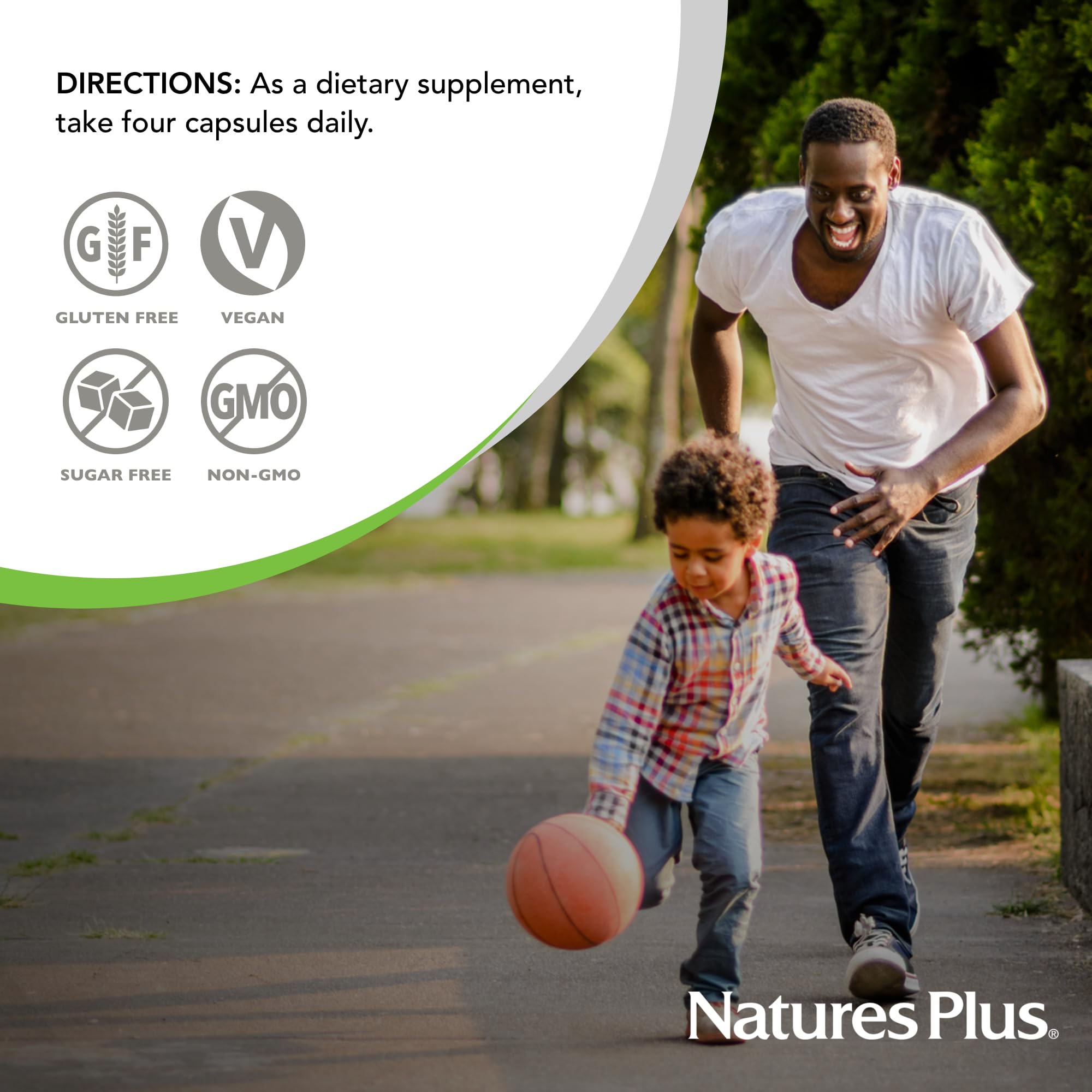 NaturesPlus KalmAssure nutrition facts and non-GMO details