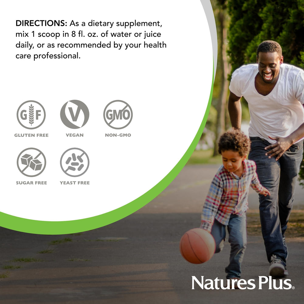 Nature's Plus KalmAssure vegan magnesium powder packaging for everyday use.