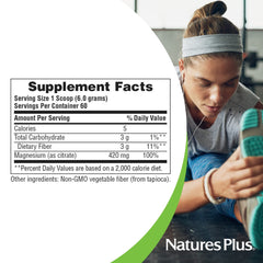 NaturesPlus KalmAssure highlights vegan, gluten-free, non-GMO attributes.