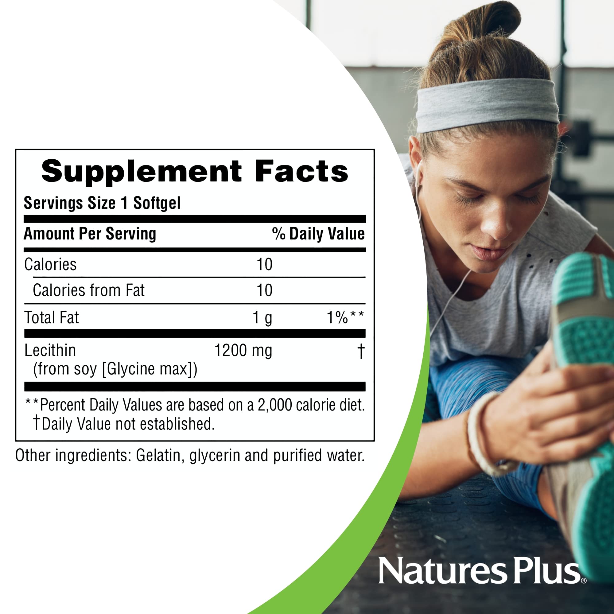 New look NaturesPlus Lecithin bottle design on display
