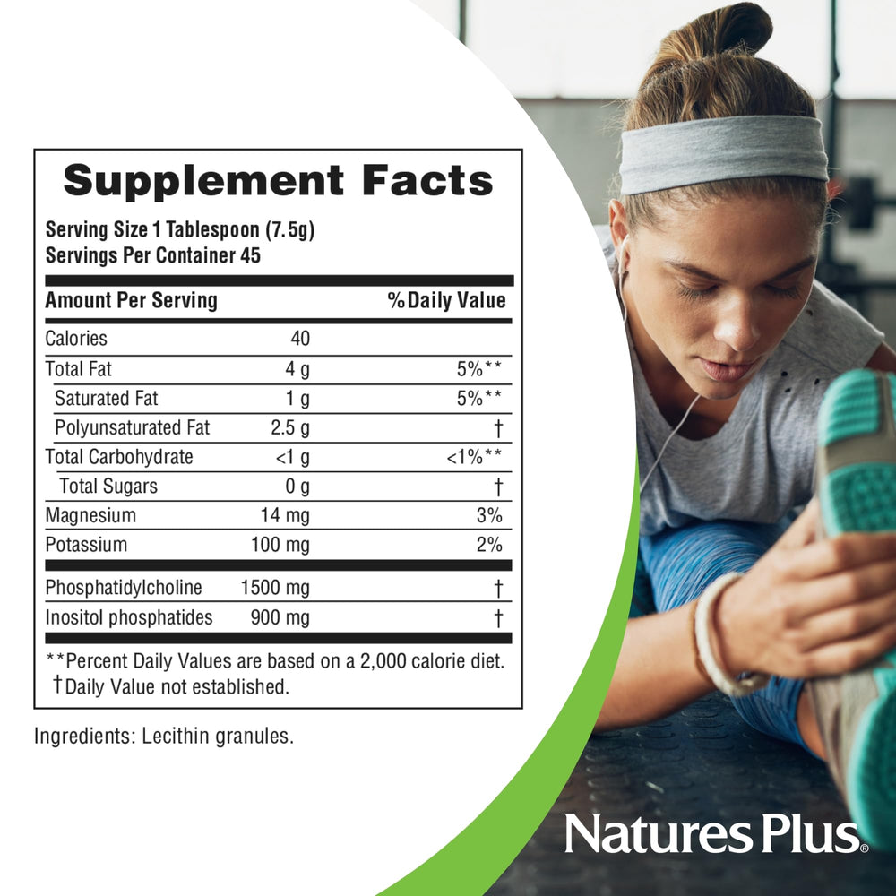 NaturesPlus Lecithin granules added to smoothie for neutral flavor.