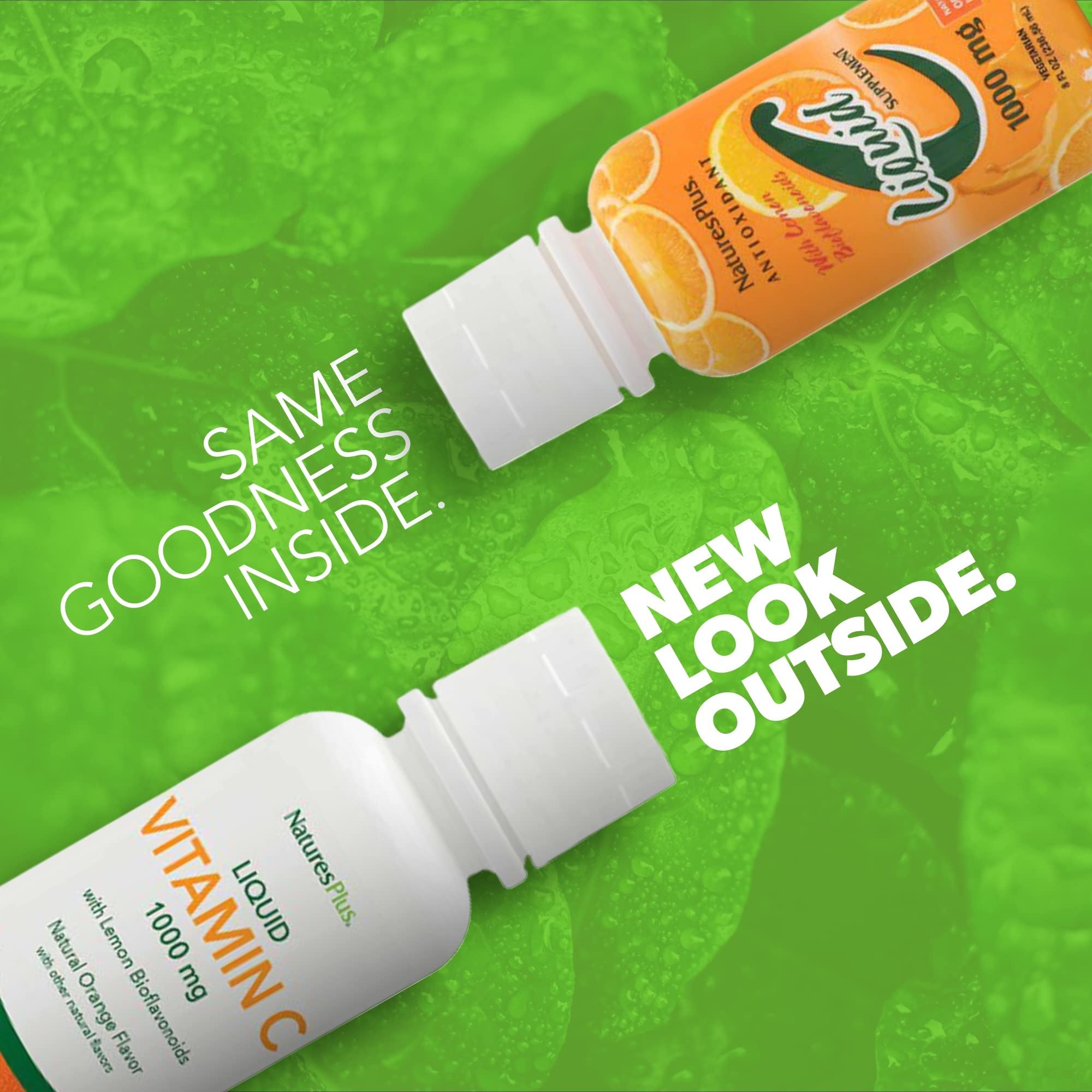 NaturesPlus Liquid Vitamin C dropper pours for easy daily dosing
