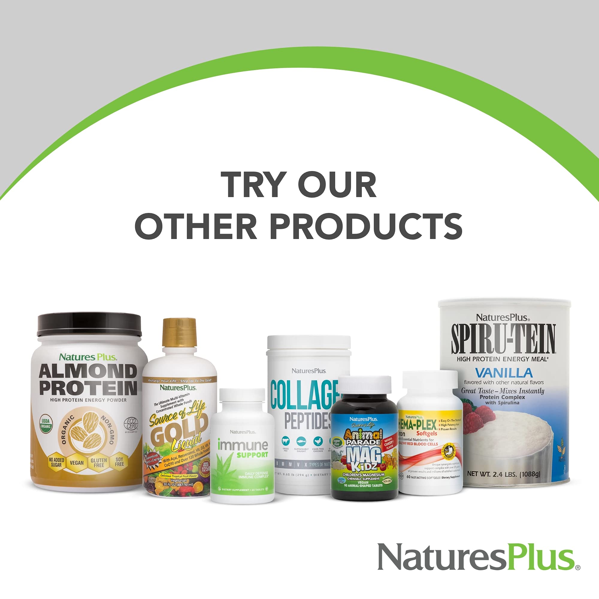 NaturesPlus Magnesium bottle open pour for easy, mess-free serving.