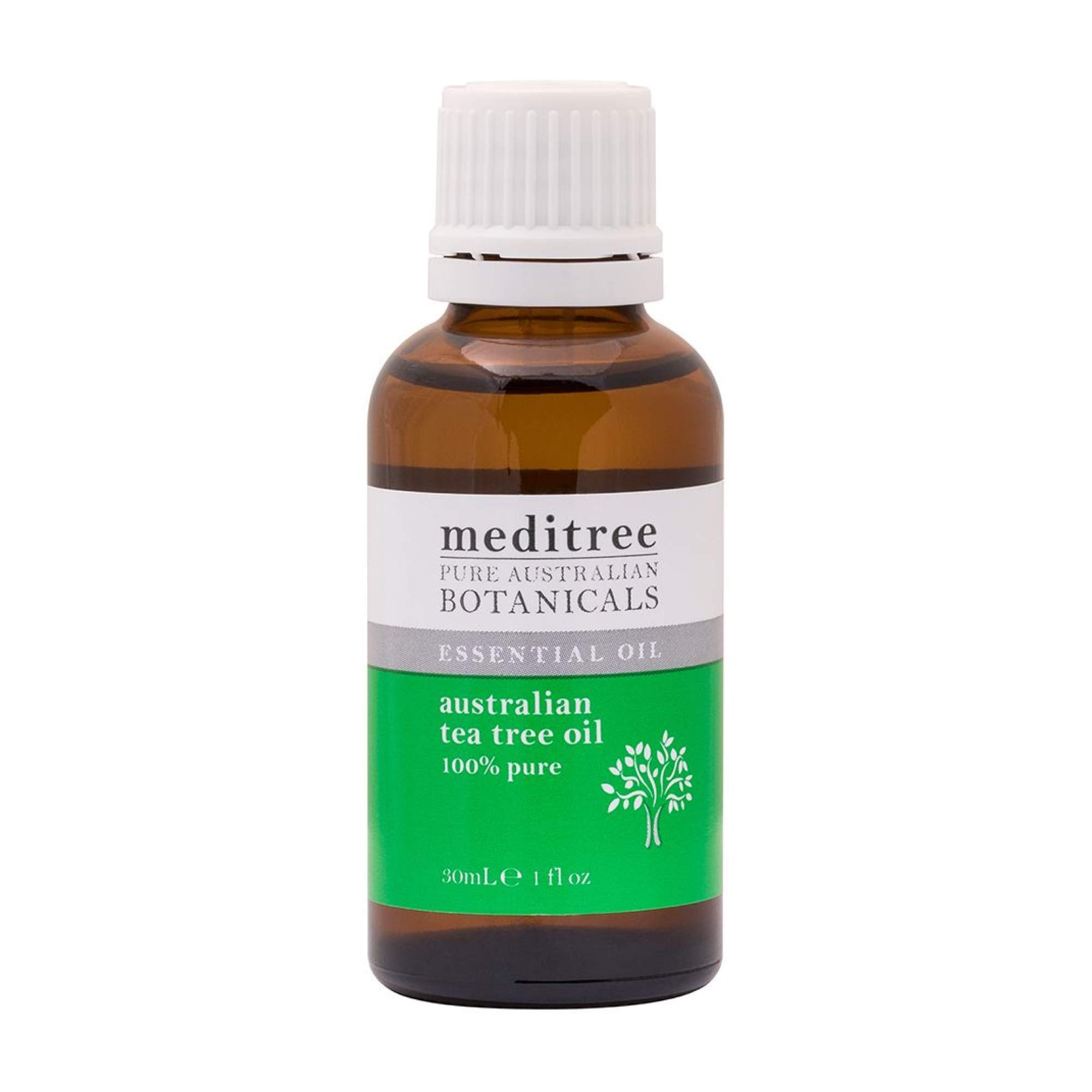 NaturesPlus Meditree Tea Tree Oil bottle highlights pure Australian oil for gentle skin care