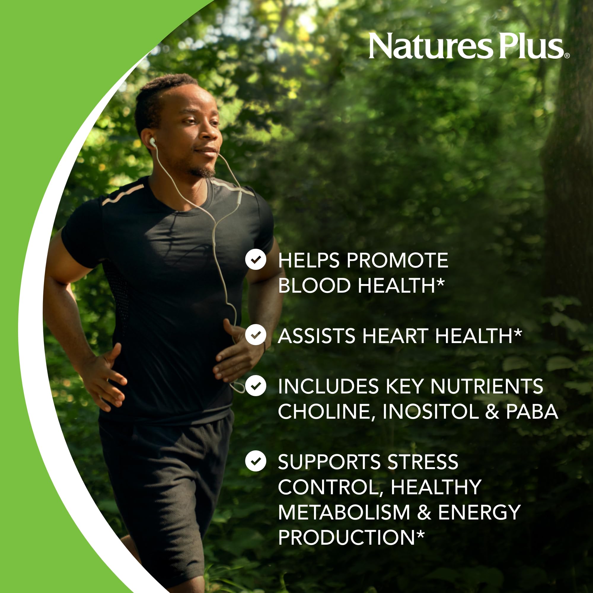 NaturesPlus Mega B-150 dosage instruction on the bottle