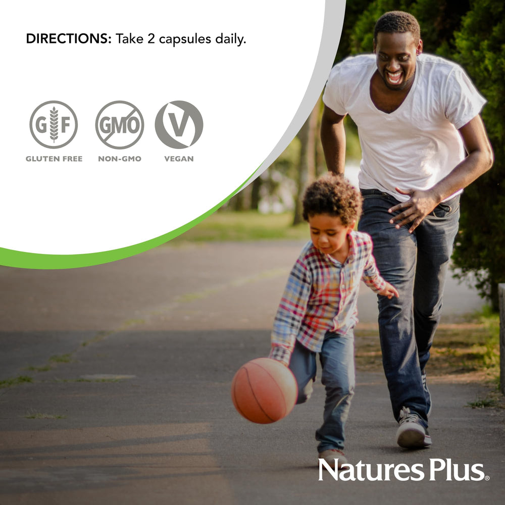 Capsules in hand from NaturesPlus cranberry bottle for convenient daily intake