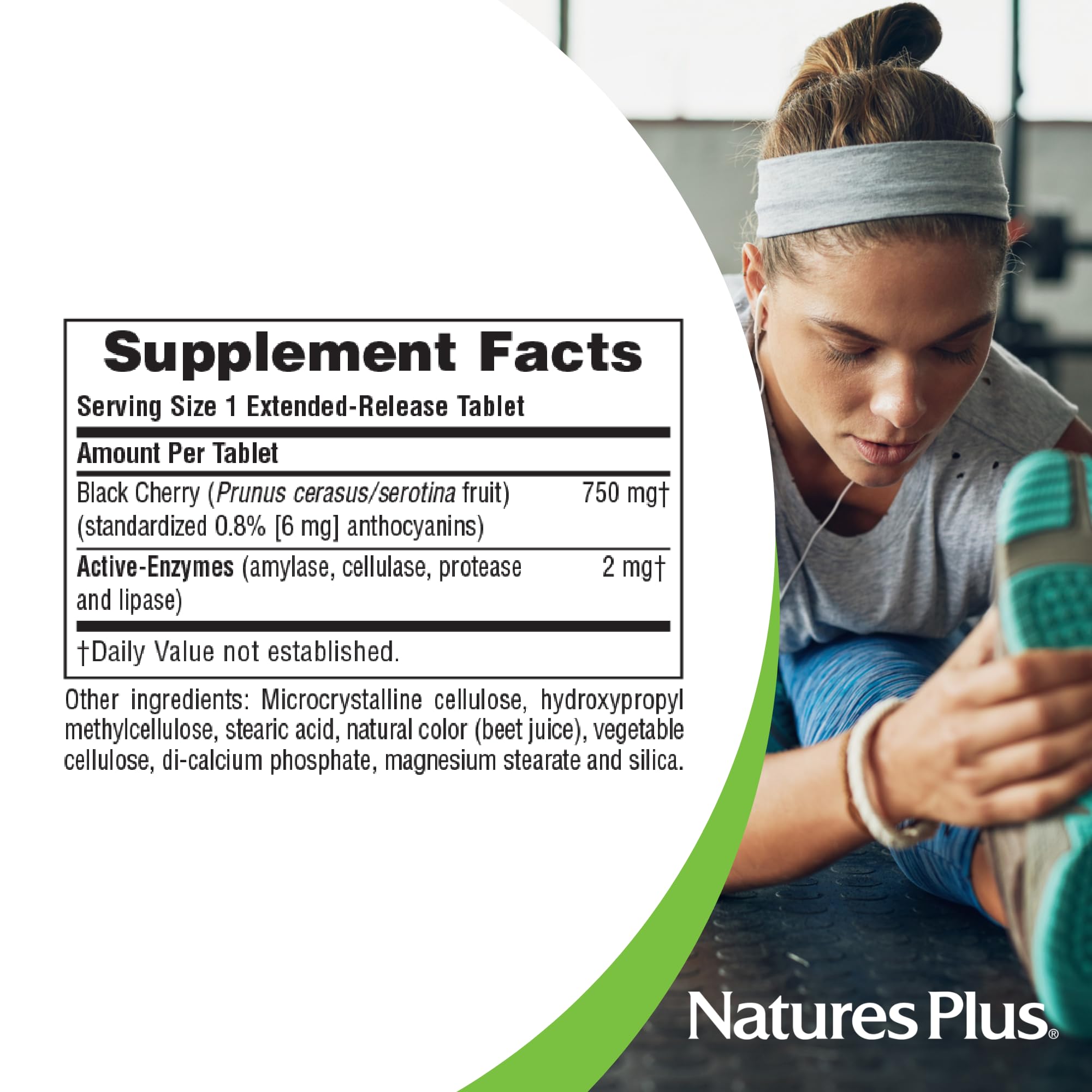 Packaging label from NaturesPlus emphasizes quality manufacturing.
