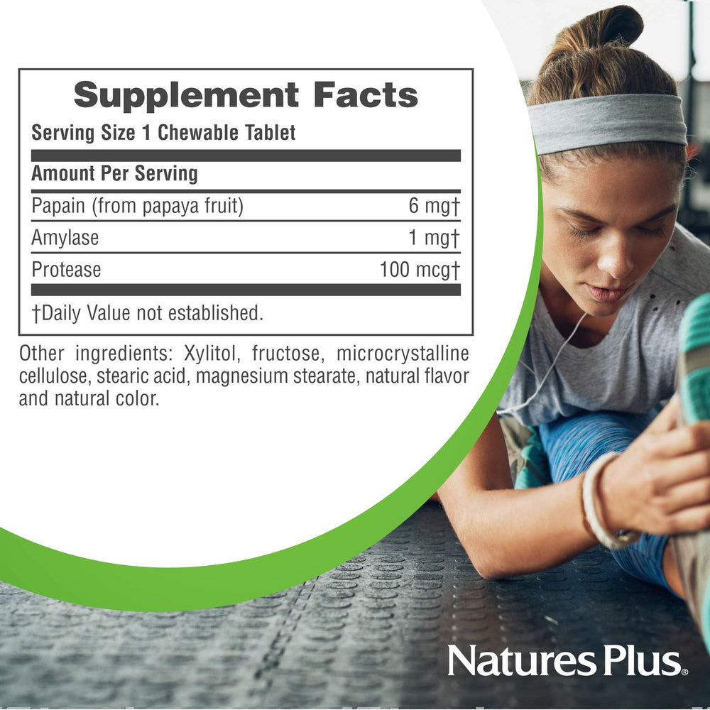 NaturesPlus Papaya Enzyme 360 chewable tablets packaging