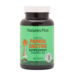 NaturesPlus Papaya Enzyme bottle front view for on-the-go support