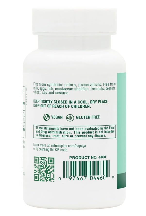 Dispensed NaturesPlus Papaya Enzyme tablet scene for convenient daily use.
