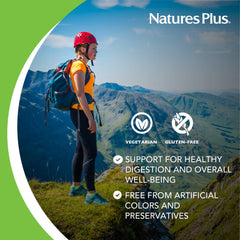 NaturesPlus Papaya Enzyme label details emphasizing natural ingredients.