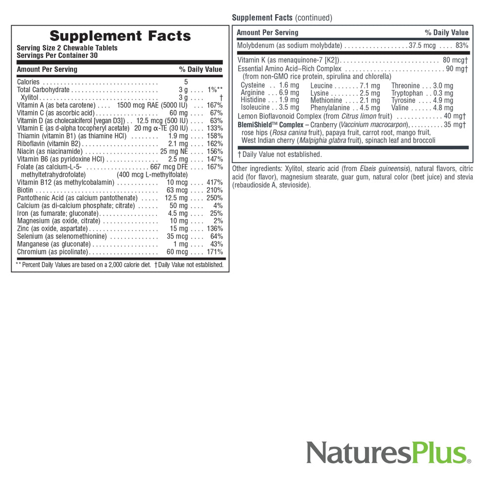Power Teen for Him whole-food blend image highlights spirulina and vegetables.