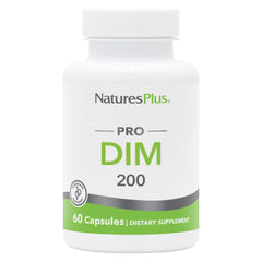 NaturesPlus PRO DIM 200 mg bottle for daily hormone-support routine.