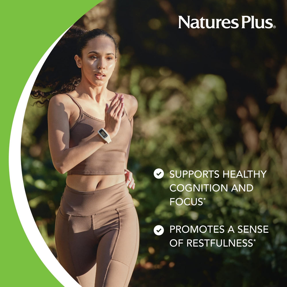 NaturesPlus PRO L-Theanine label view shows dosage and clean ingredients