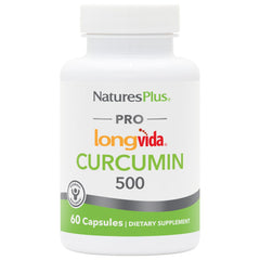 NaturesPlus PRO Longvida Curcumin 500mg bottle highlighting antioxidant support