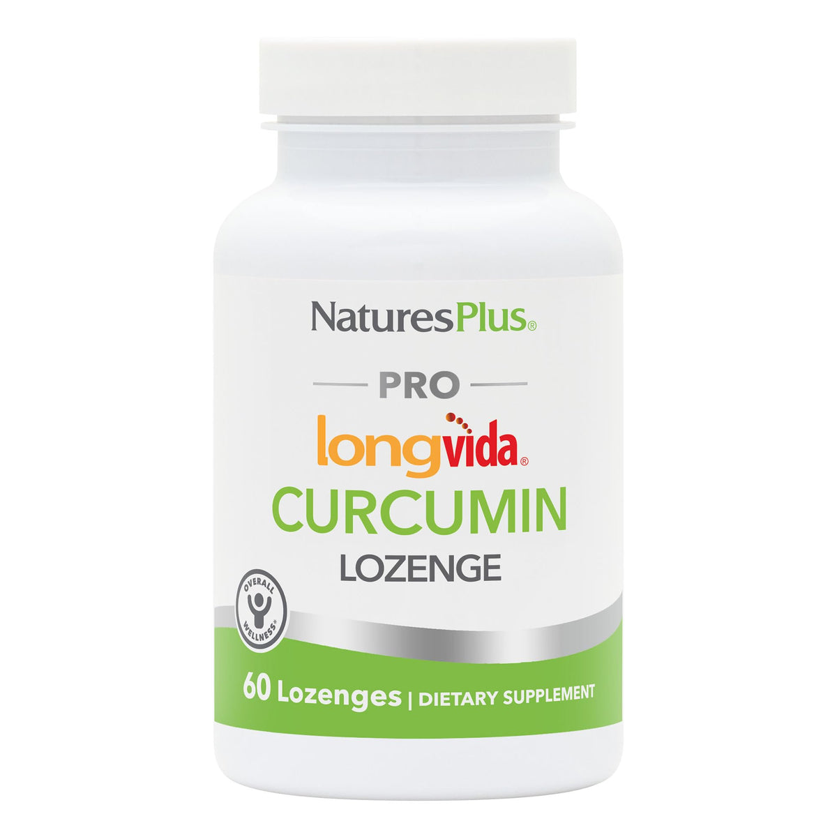 NaturesPlus PRO Longvida Curcumin lozenge bottle ready for daily use with strong absorption emphasis