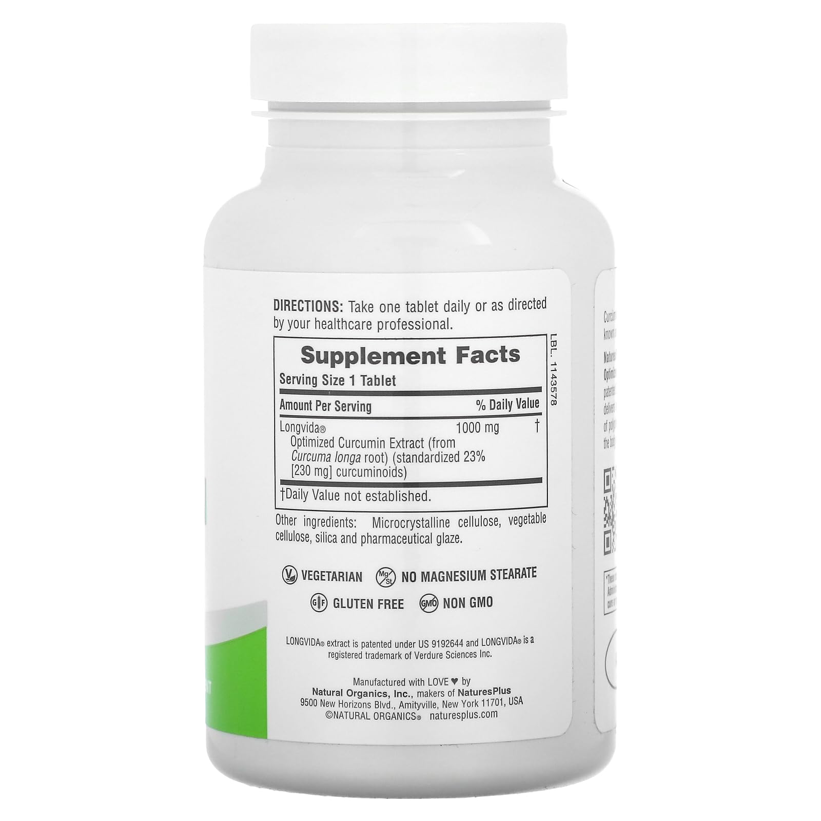 NaturesPlus PRO Longvida Curcumin tablets close-up demonstrates easy daily use for antioxidant support.