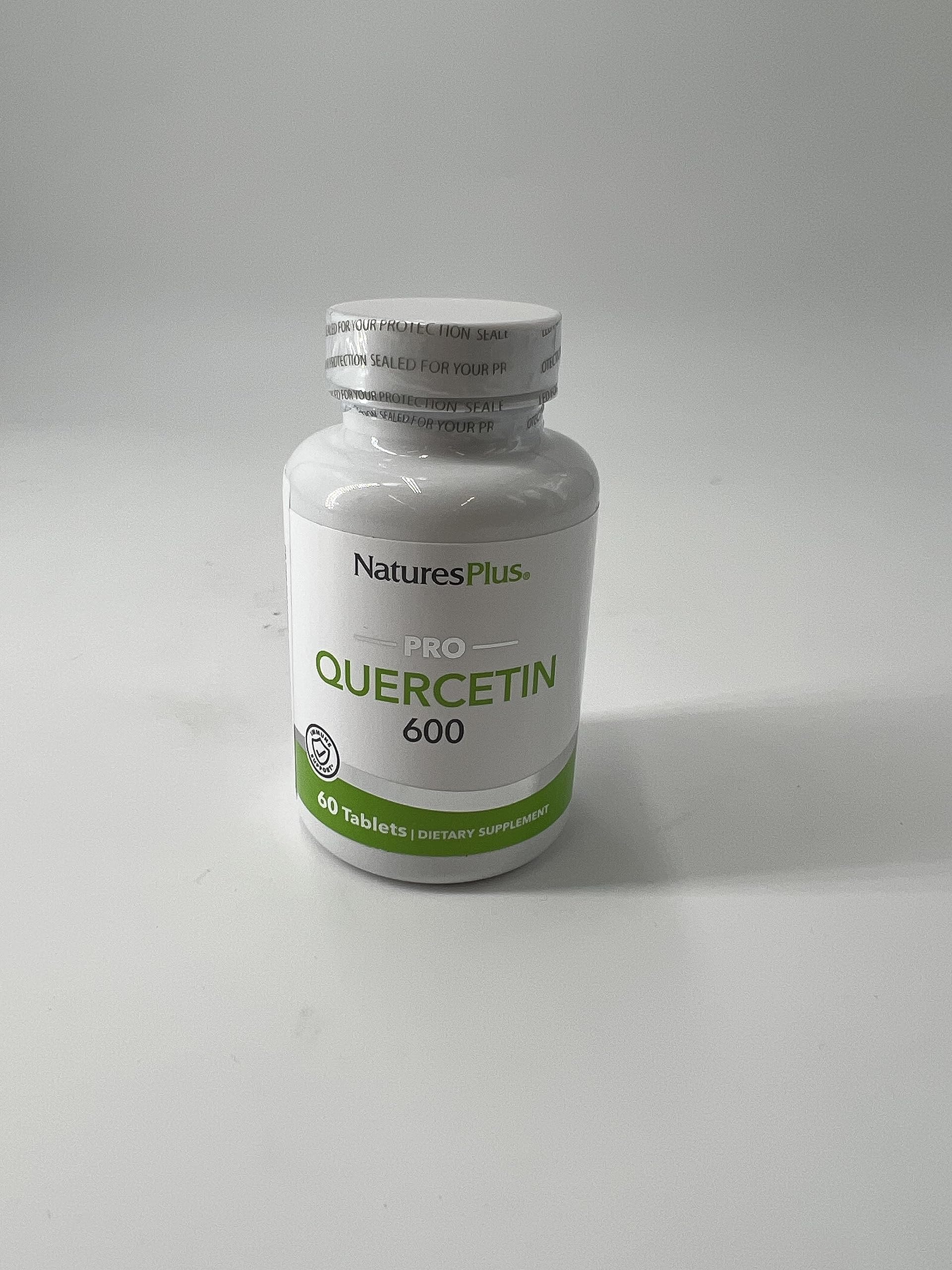 NaturesPlus PRO Quercetin 600 mg ingredient panel closeup