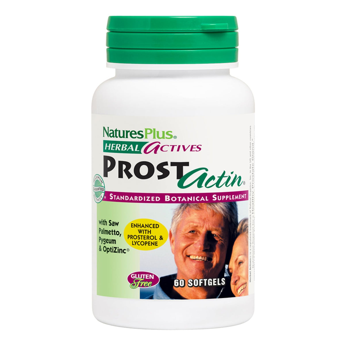 NaturesPlus ProstActin bottle front promoting daily prostate support.