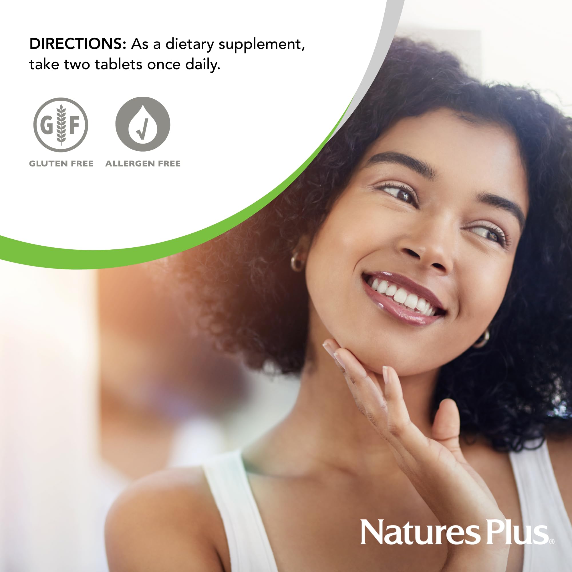 Nature's Plus quality manufacturing image notes cGMP, FDA, and NSF registered facilities.