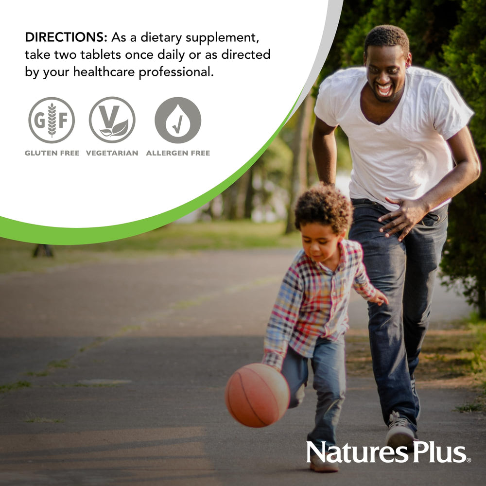 NaturesPlus Quercetin Plus packaging in hand for on-the-go use.