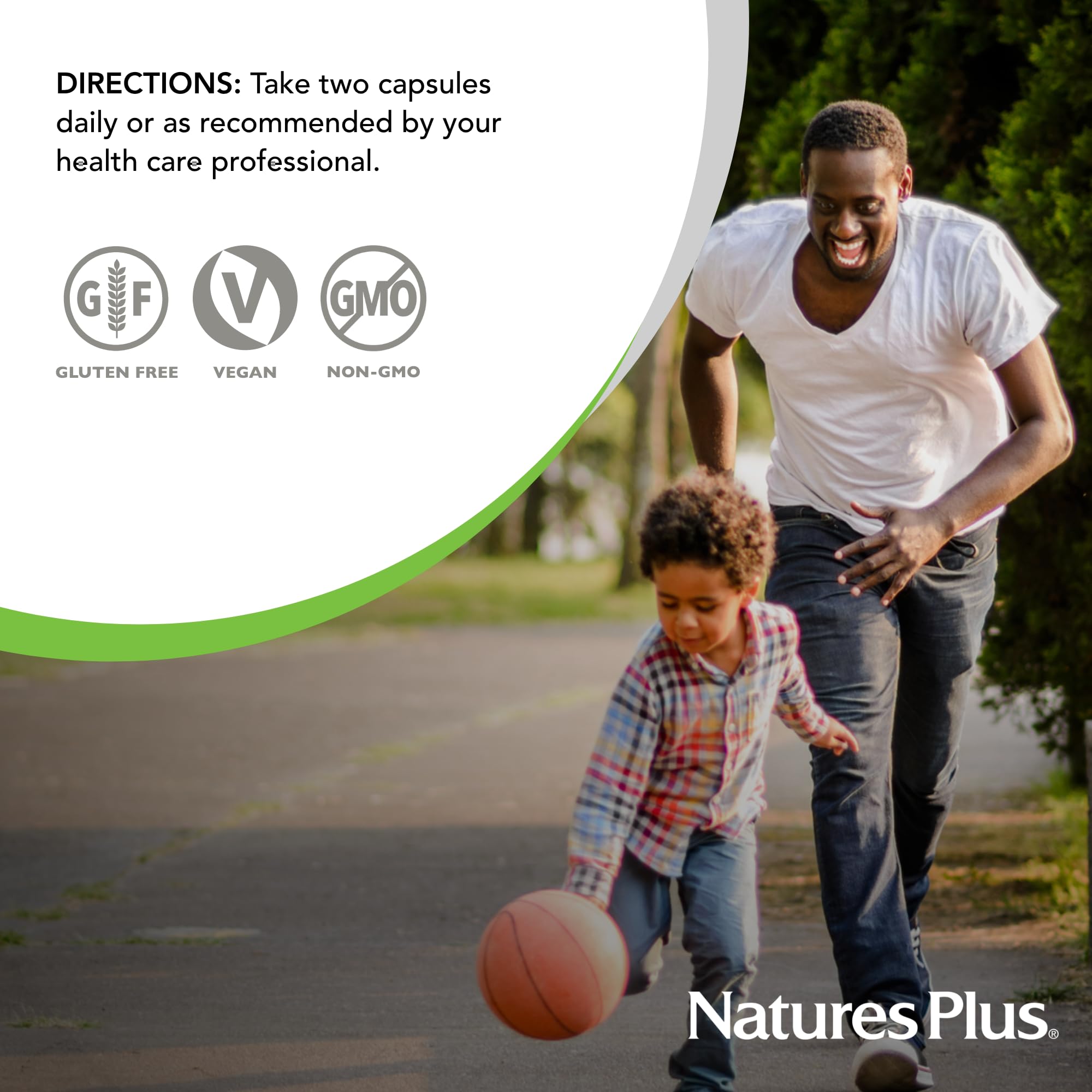 NaturesPlus packaging stresses cGMP manufacturing and tested quality