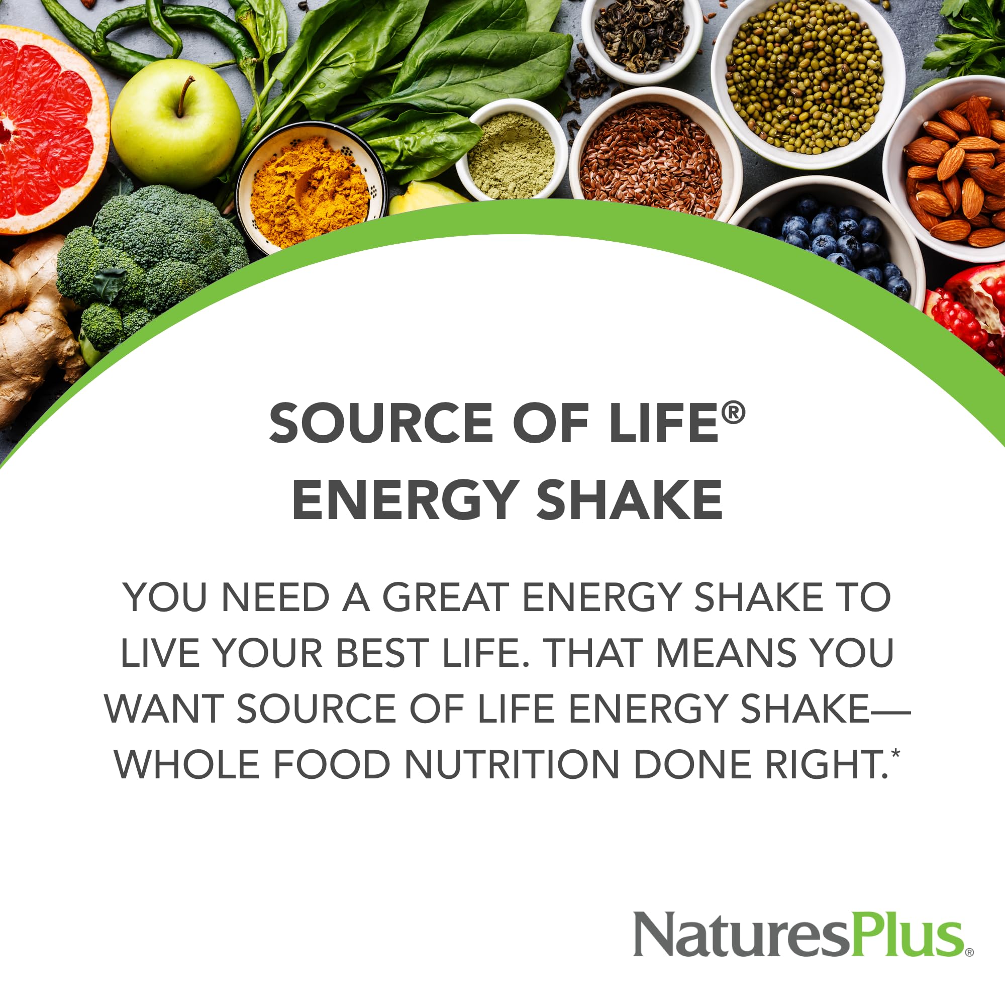 NaturesPlus Source of Life Energy Shake 8-pack box for daily servings.