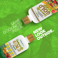 NaturesPlus Source of Life Gold label highlights vegetarian and gluten-free formula.