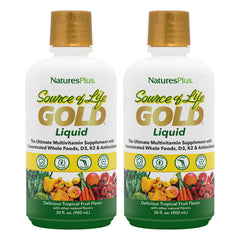 NaturesPlus Source of Life Gold bottle pour for easy daily nutrition