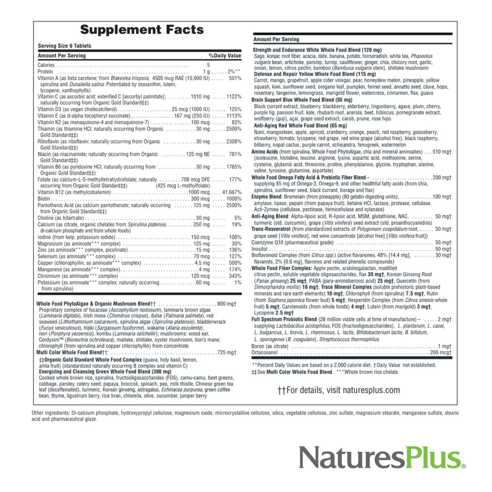 Packaging box of NaturesPlus Source of Life Gold on a clean surface.