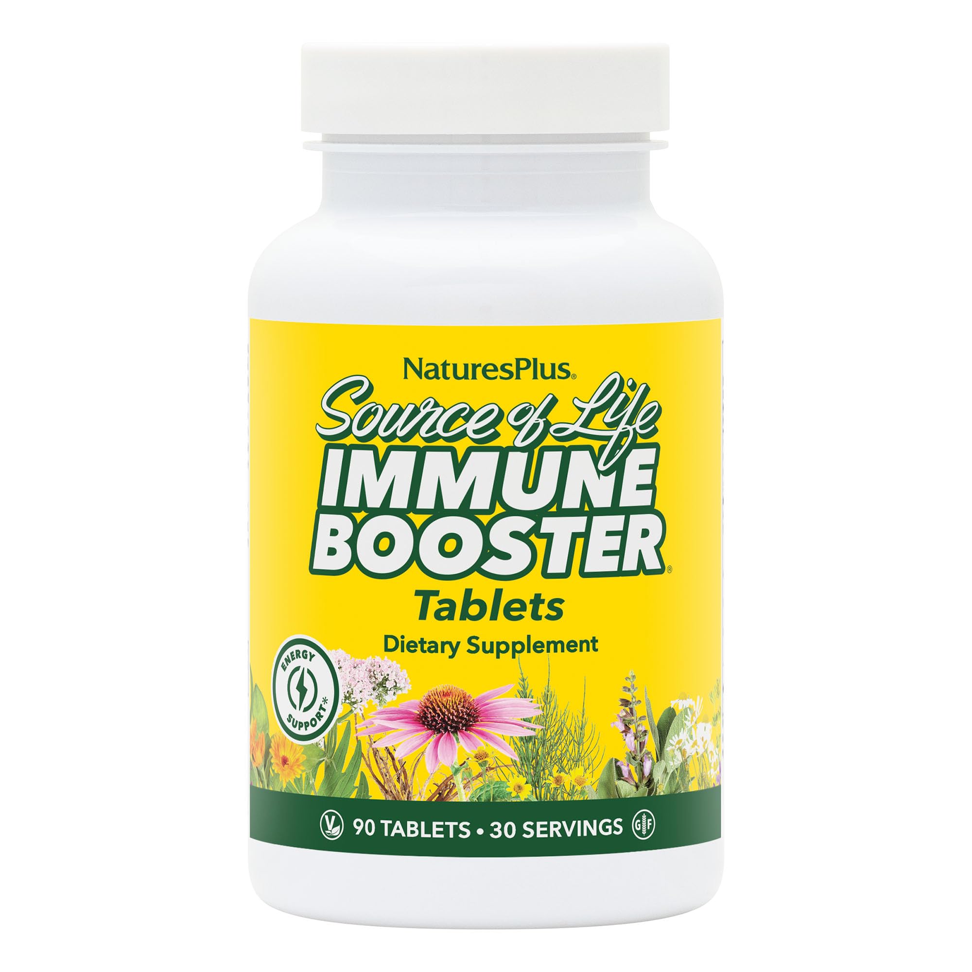 NaturesPlus Source of Life Immune Booster bottle front for daily immune wellness
