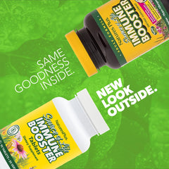 Close-up of the bottle label highlighting vitamins and zinc for immune support