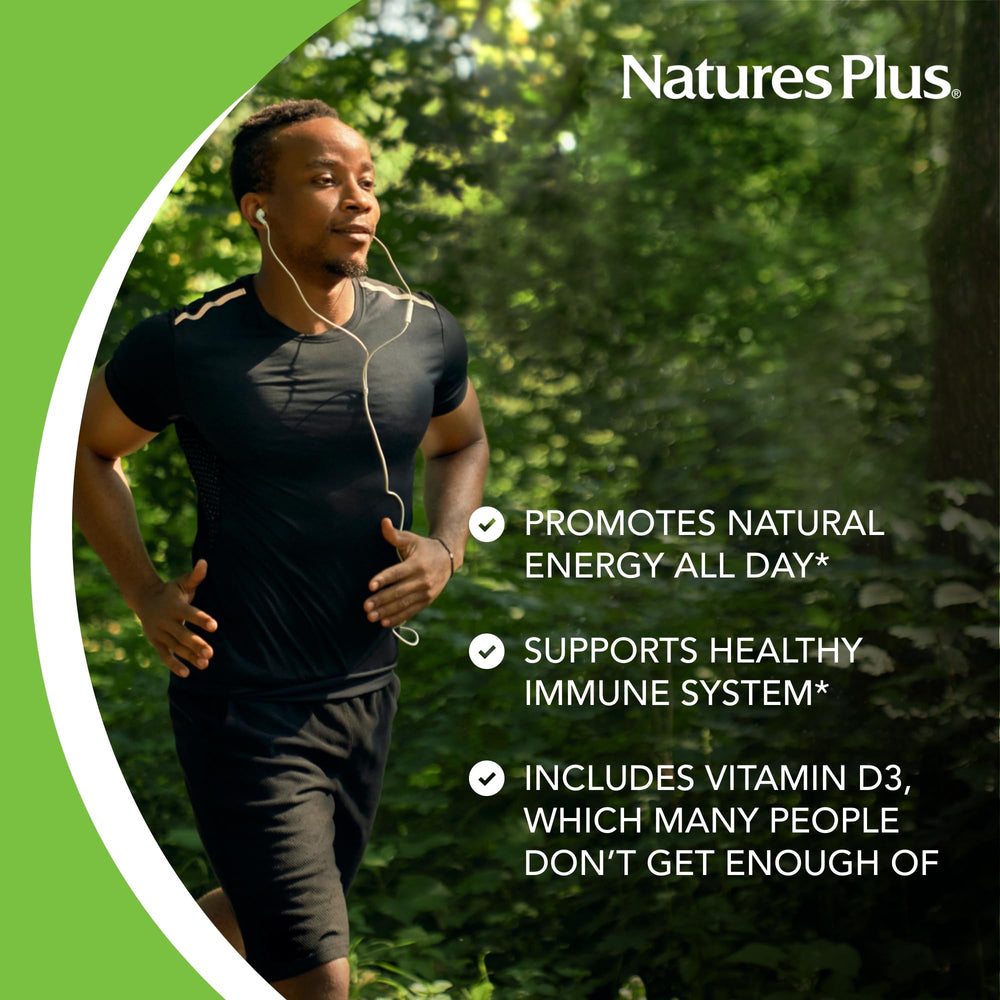 NaturesPlus Source of Life ingredients visual highlights a balanced blend for daily nourishment.