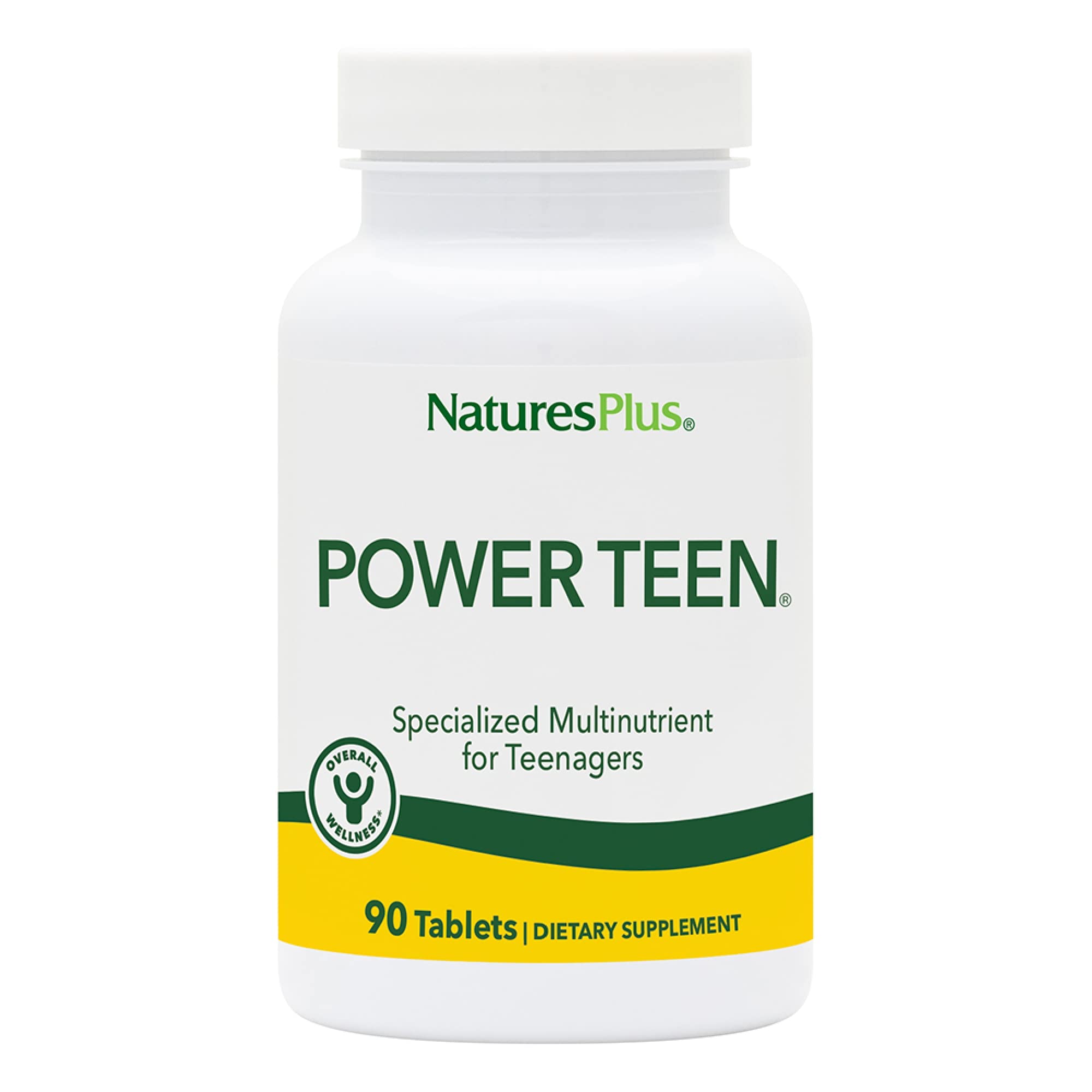 NaturesPlus Source of Life Power Teen bottle on desk signaling daily energy support