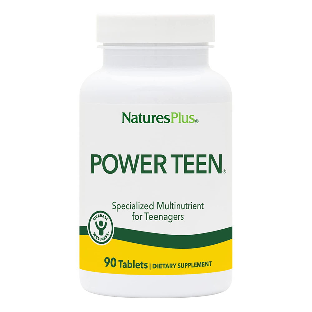 NaturesPlus Source of Life Power Teen bottle on desk signaling daily energy support