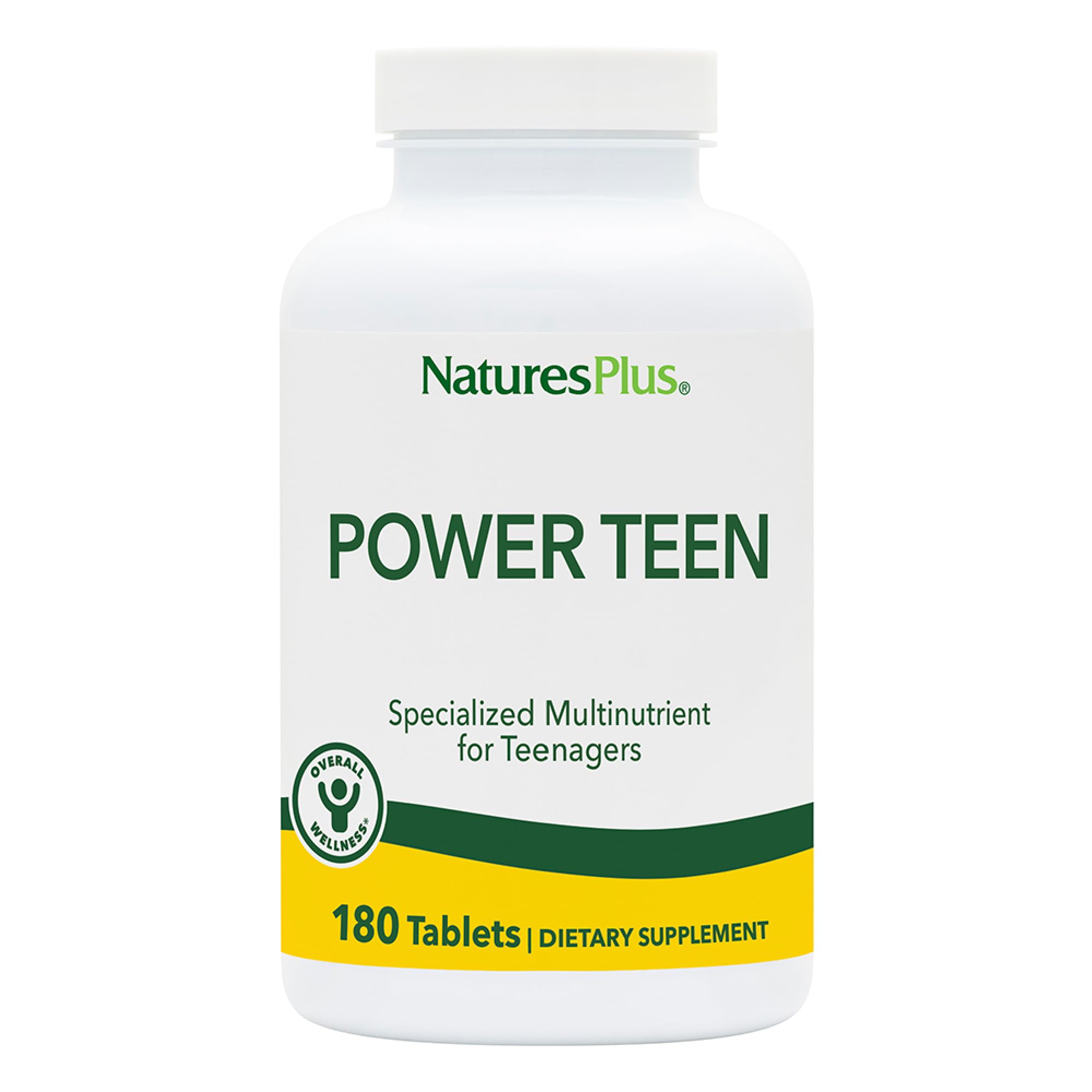 NaturesPlus Source of Life Power Teen bottle front view for daily teen energy.