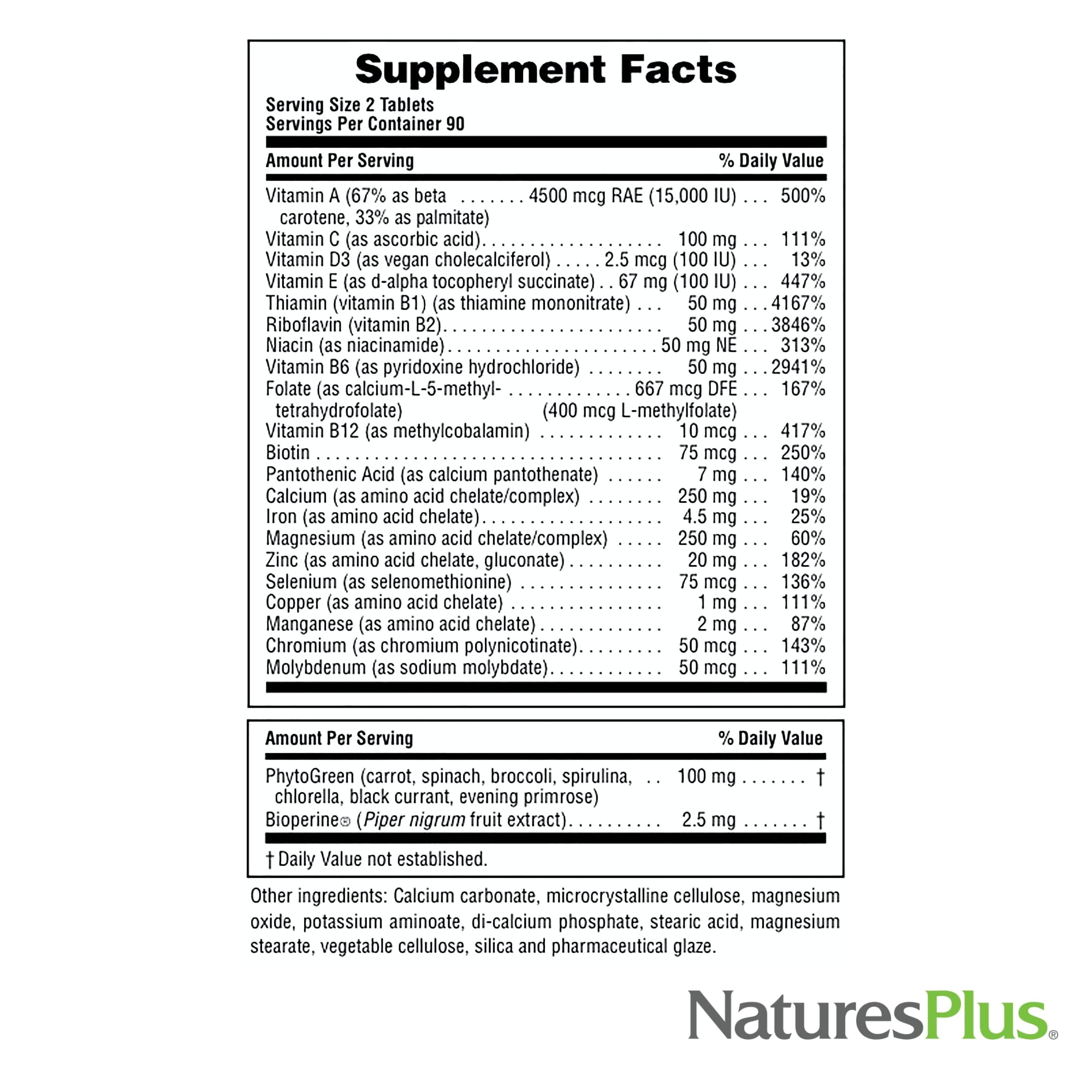 NaturesPlus Power Teen gluten-free badge on label, suitable for sensitive teens.
