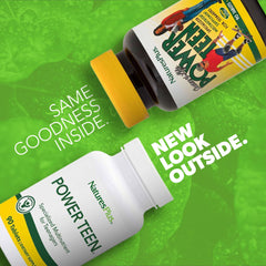 Close-up of the Source of Life Power Teen label highlighting gluten-free and vegetarian features
