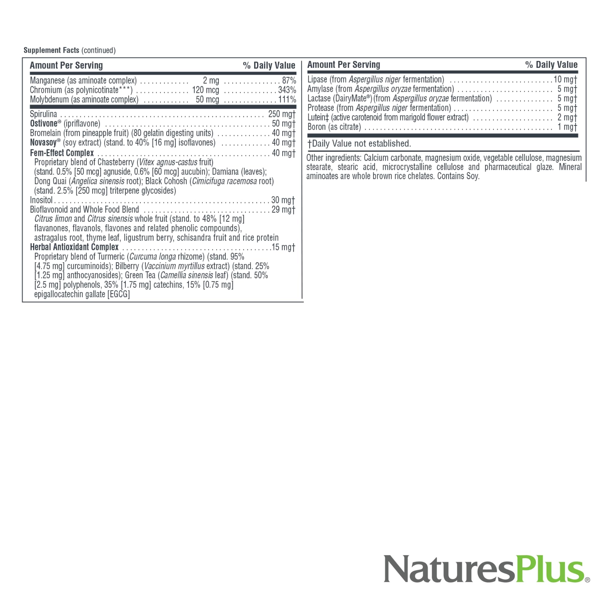 NaturesPlus Source of Life Women gluten-free badge on product image
