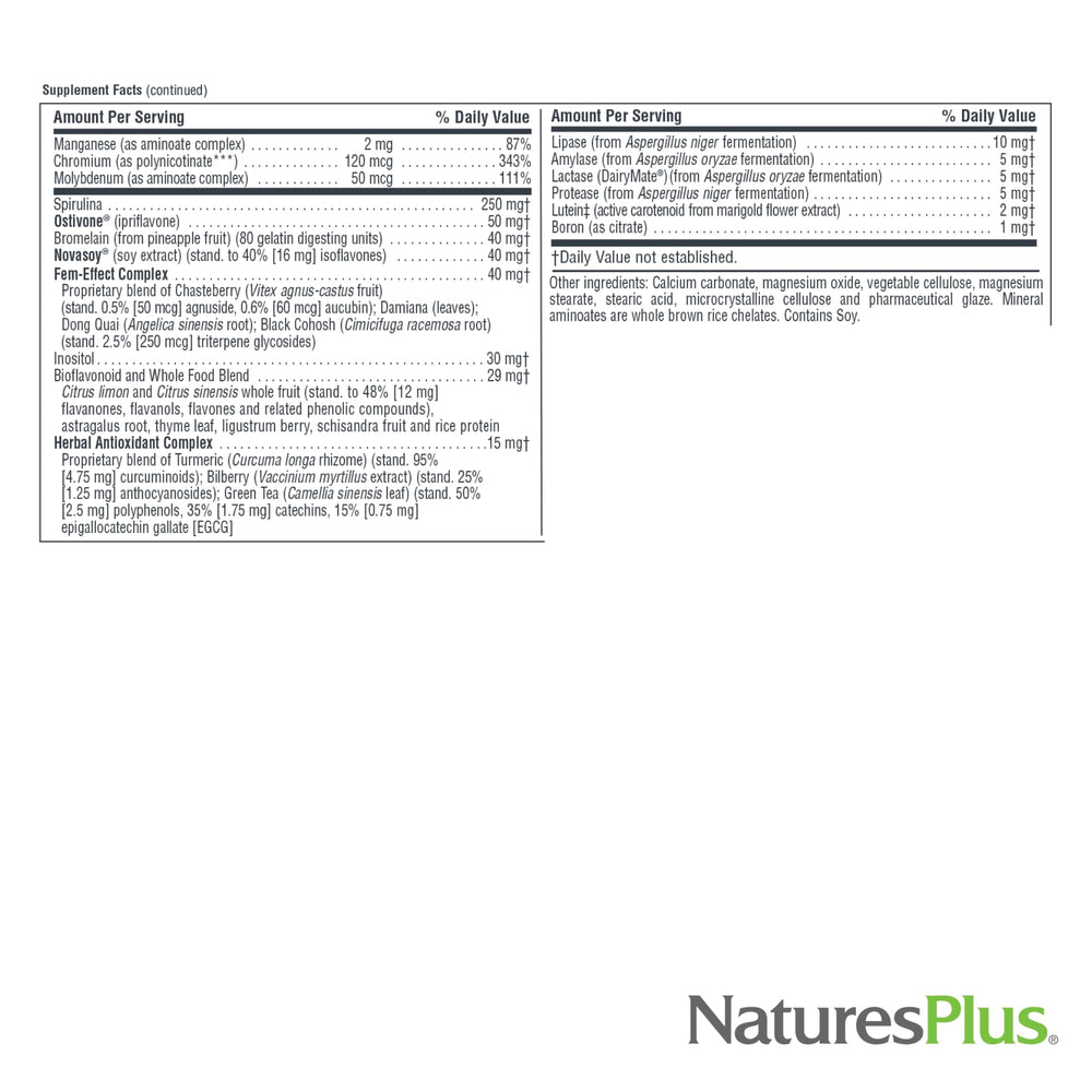 NaturesPlus Source of Life Women gluten-free badge on product image
