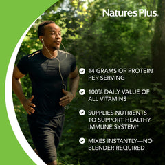 Close-up of SPIRU-TEIN label highlighting vitamins and minerals